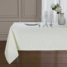 Kate Aurora Diamond Textured Spill And Stain Proof All Purpose Fabric Tablecloth - 60 in. W x 84 in. L (6-8 Chairs), Beige