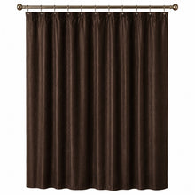 Kate Aurora Autumn Brown Lightweight Fabric Shower Curtain - 70" x 72"