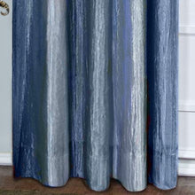 GoodGram Ombre Crushed Satin Sheer Single Window Curtains & Valances - 50 in. W x 84 in. L, Blue