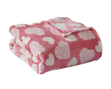 Kate Aurora Valentine's Day Pink Polka Dot Hearts Ultra Soft & Plush Accent Throw Blanket - 50 In W X 60 In. L