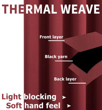 Kate Aurora Burgundy Red 2 Piece Grommet Top Blackout Curtain Panels For Extra Long Windows - 90 in. Long