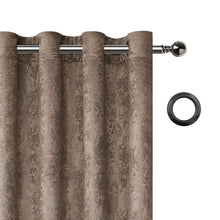 Kate Aurora Modern Art Contemporary 2 Pack Light Filtering Grommet Top Curtains - Taupe