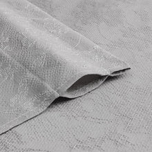 Kate Aurora 3 Piece Rod Pocket Orly Jacquard Floral Kitchen Curtain Tier & Valance Set - Gray