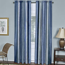 GoodGram Royal Ombre Crushed Semi Sheer 84 in. Long Curtain Panel Pair - 50 in. W x 84 in. L, Blue