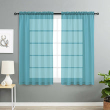 Kate Aurora Living 2 Pack Basic Home Rod Pocket Sheer Voile Window Curtains - 52in. W x 45in. L, Turquoise