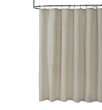 Hotel Collection Premium Waffle Weave Mold & Mildew Resistant Fabric Shower Curtain by Kate Aurora - Beige/Taupe
