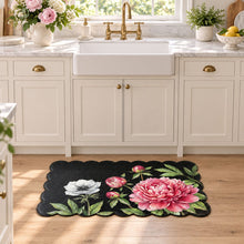 Kate Aurora Peony Garden Anti Fatigue Non-Skid Memory Foam Kitchen Floor Mat - 18 in. W x 30 in. L