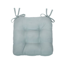 Kate Aurora Country Living Plush Solid Colored Country Farmhouse Reversible Chair Cushions/Pads With Tear Proof Ties - Wedgew