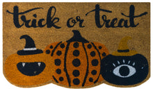 Kate Aurora Halloween Trick or Treat Goblins Bristled Coir Outdoor Welcome Mat - 18"x30"