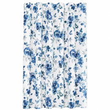 Kate Aurora Shabby Chic Watercolor Floral Garden Fabric Shower Curtain - Blue