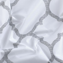 Kate Aurora 2 Piece Thermal Lattice Foamback Room Darkening Grommet Top Curtains - 52 in. W x 84 in. L, Gray