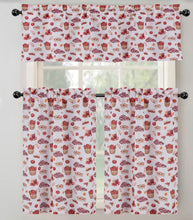 Kate Aurora Autumn Harvest Apple Pie & Cider Rod Pocket 3 Piece Cafe Kitchen Curtain Tier & Valance Set