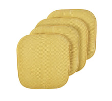 GoodGram Non Slip Chenille Premium Memory Foam Chair Cushions (4 Pack) - 16 in. W x 16 in. L, Gold