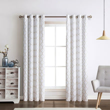 Kate Aurora 2 Piece Thermal Lattice Foamback Room Darkening Grommet Top Curtains