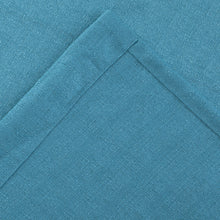 Kate Aurora Semi Sheer Flax Styled Turquoise Rod Pocket Single Window Curtain Panel - 52 in. W x 84 in. L