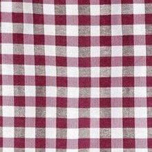 GoodGram Buffalo Check Gingham Custom Window Curtain Treatments - Single Tie-Up 42 in. W x 63 in. L, Burgundy