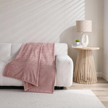 Kate Aurora Ultra Soft & Plush Hypoallergenic Boston Geo Accent Fleece Throw Blanket - 50" x 60" - Rose