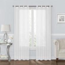 GoodGram Montauk Accents 2 Piece Grommet Top Summery Sheer Voile Window Curtain Panels For Extra Long & Taller Windows