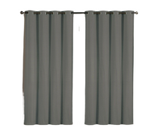 GoodGram 2 Pack: Hotel Thermal Grommet 100% Blackout Curtains - 52 in. W x 84 in. L, Gray