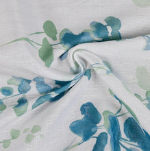 Kate Aurora Watercolor Floral Lillies Complete 3 Piece Rod Pocket Kitchen Curtain Tier & Valance Set - Teal