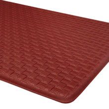 Kate Aurora Heavy Duty Non Slip Memory Foam Kitchen Mats - 18in W x 30in L, Red