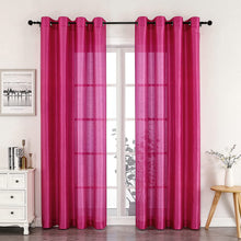 Kate Aurora Home Living 2 Piece Lightweight Basic Sheer Grommet Top Curtain Panels - 54 in. W x 84 in. L, Pink