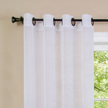Kate Aurora Tropical Living Semi Matte Sheer Ombre Chic Grommet Top Window Curtains - 52 in. W x 84 in. L, Blue