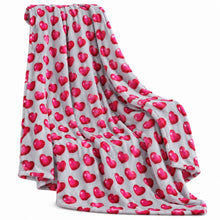 Kate Aurora Valentine's Day Emoji Hearts Ultra Soft & Plush Accent Throw Blanket - 50 In W X 60 In. L
