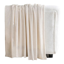 Kate Aurora Ultra Soft & Plush Hypoallergenic Boston Geo Accent Fleece Throw Blanket - 50" x 60" - Ivory