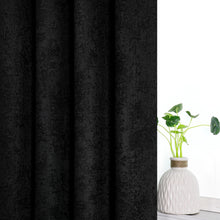 Kate Aurora Modern Art Contemporary 2 Pack Light Filtering Grommet Top Curtains - Black