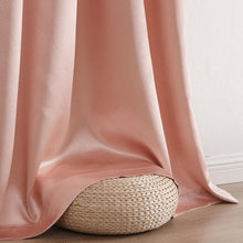 Kate Aurora 1 Piece Riyadh Light Filtering Grommet Top Embossed Diamond Jacquard Window Curtain Panel - Rose