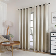 Kate Aurora 1 Piece Riyadh Light Filtering Grommet Top Embossed Diamond Jacquard Window Curtain Panel - Champagne