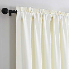 Kate Aurora Basic Drape Light Filtering Woven Jacquard Thermal Single Rod Pocket Window Curtain Panel - Beige