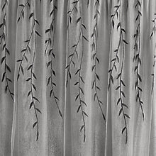 Kate Aurora Traditional Home 2 Pack Double Layered Embroidered Floral Sheer Curtains - 63 in. Long - Gray