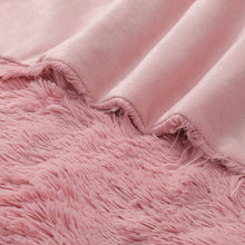 Kate Aurora Regal Luxe Oversized Ultra Soft & Fuzzy Lined Accent Throw Blanket - 50 in. W x 70 in. L - Dusty Rose