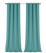 GoodGram 2 Pack: Hotel Thermal Grommet 100% Blackout Curtains - 52 in. W x 45 in. L, Monterey Teal