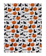 Kate Aurora Ultra Soft & Plush Oversized Halloween Spooky Cats, Bats & Jack O' Lanterns Accent Throw Blanket - 50 In. W X 70 