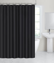 Kate Aurora Living Hotel Collection Mold & Mildew Resistant Fabric Shower Curtain - Black