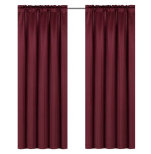 Kate Aurora 6 Piece Maison Estate Collection Semi Sheer Window Curtains & Beaded Valance Set - Burgundy