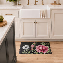 Kate Aurora Peony Garden Anti Fatigue Non-Skid Memory Foam Kitchen Floor Mat - 18 in. W x 30 in. L