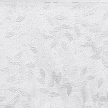 Kate Aurora Living Raised Jacquard Floral Leaves Spill Proof Fabric Tablecloth - 60 in. W x 104 in. L, White