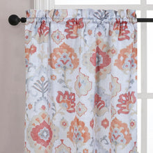 Kate Aurora Mystic Seaport Watercolor Rod Pocket Complete 3 Piece Cafe Kitchen Curtain Tier & Valance Set - Spice