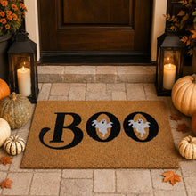 Kate Aurora Halloween Boo Bristled Coir Outdoor Welcome Mat - 18"x30"