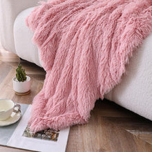 Kate Aurora Regal Luxe Oversized Ultra Soft & Fuzzy Lined Accent Throw Blanket - 50 in. W x 70 in. L - Dusty Rose