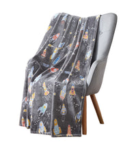 Kate Aurora Ultra Soft & Plush Kids Space Travel Gray Accent Throw Blanket - 50 in. x 60 in.