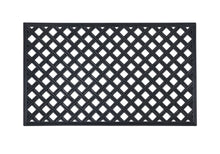 Kate Aurora Lattice 18 in. x 30 in. Wrought Iron Designed Non Skid Rubber Outdoor Door Mat - Black
