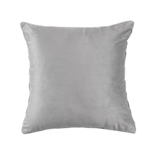 Kate Aurora Overfilled Crushed Velvet 1 Piece Zippered Christmas Accent Throw Pillow - 18" x 18" - Gray