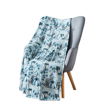 Kate Aurora Coastal Autumn Harvest Teal Halloween Pumpkin Patch Plush Oversized Accent Throw Blanket - 50 In. W X 70 In. L
