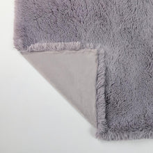 Kate Aurora Regal Luxe Oversized Ultra Soft & Fuzzy Lined Accent Throw Blanket - 50 in. W x 70 in. L - Light Gray