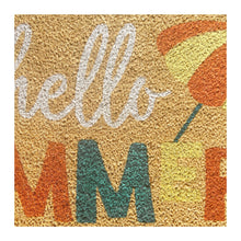 Kate Aurora Hello Summer Bristled Outdoor Heavy Duty Welcome Mat - 18"x30"